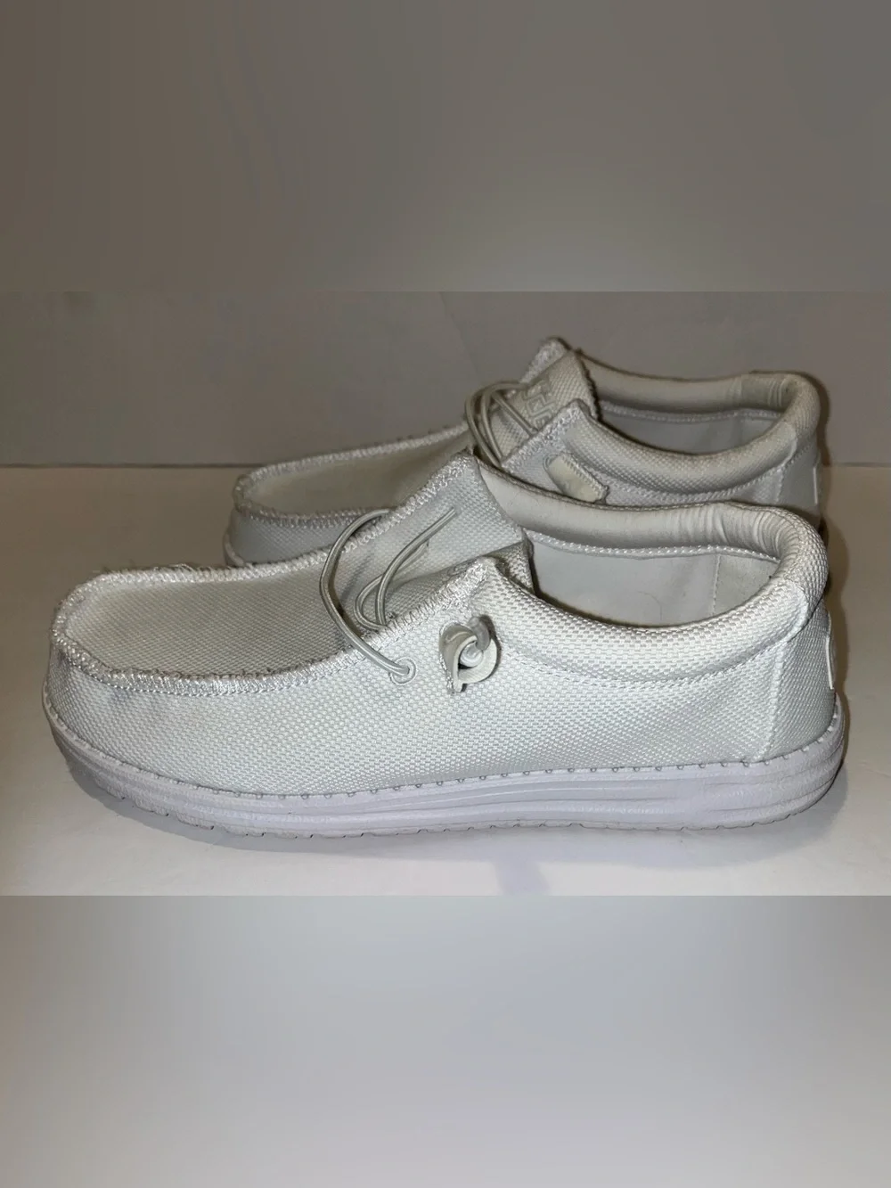 Hey Dude Men’s White Wally Artic White Slip-on-shoe Size 9 - Picture 6 of 14